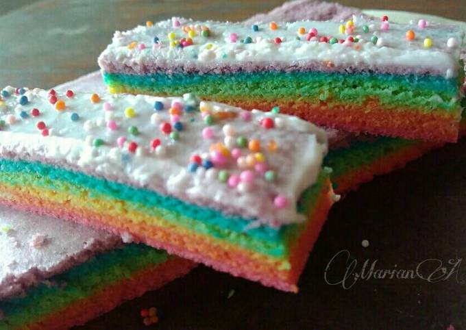 Resep Rainbow Cake Oleh Siti Mariana Saumatin Cookpad