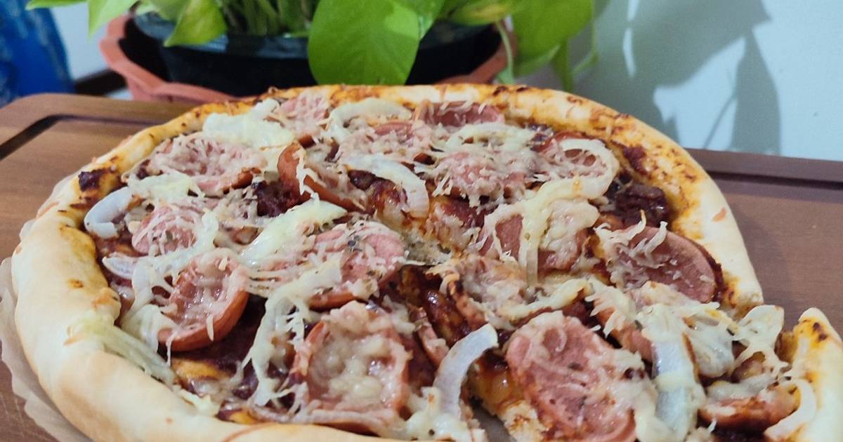 Resep Pizza Sosis Oleh Dewi Kumala Cookpad