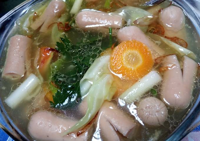 Resep Sop Sosis Simple Oleh Dhewii Ageta Cookpad