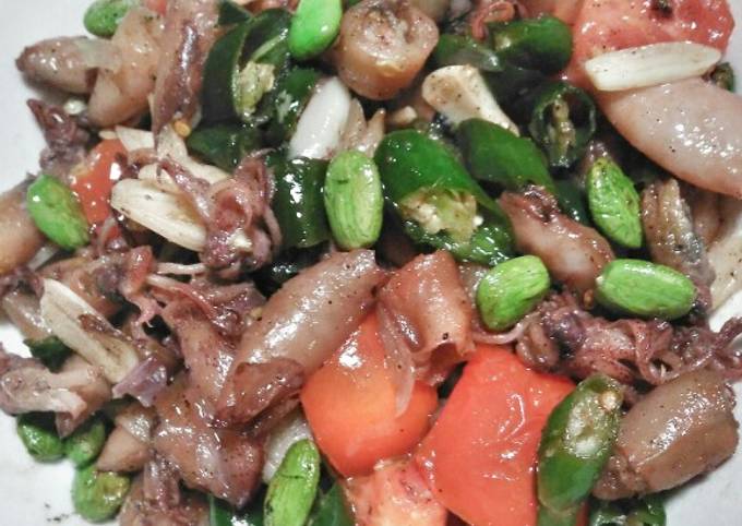 Resep Tumis Cumi Asin Cabe Ijo Pete Oleh Hanifa Ummu Karim Cookpad