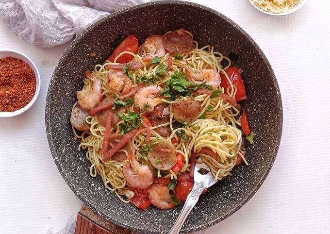 Resep Spaghetti Aglio Olio Oleh Ragil Wulandari Cookpad