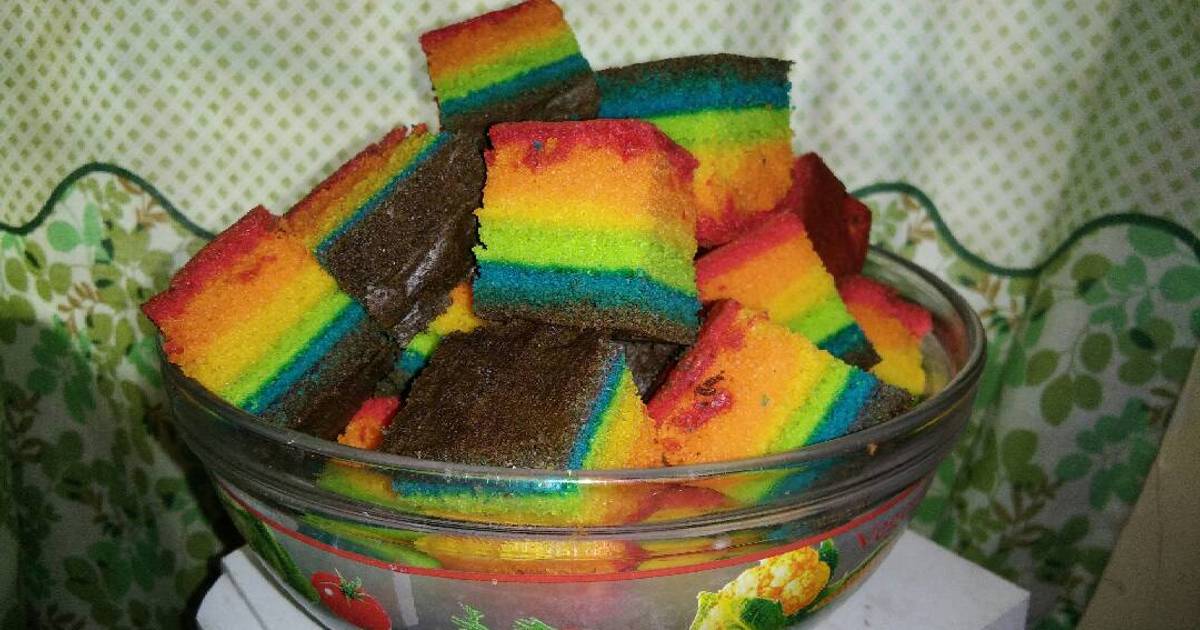 Resep Rainbow Cake Oleh Riny Hanjani Cookpad