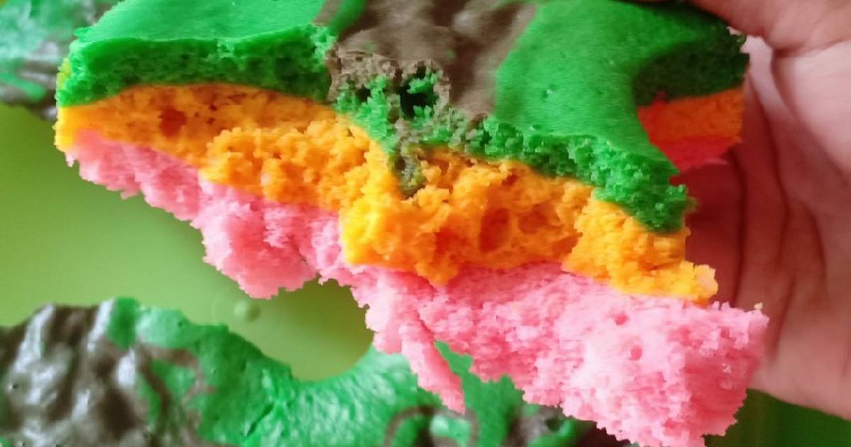 Resep Bolu Kukus Loyang Rainbow Enak Dan Mudah Cookpad