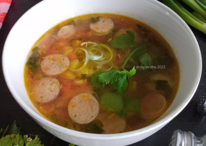 Resep Sup Tomat Jagung Sosis Oleh Dina Yuandha Cookpad