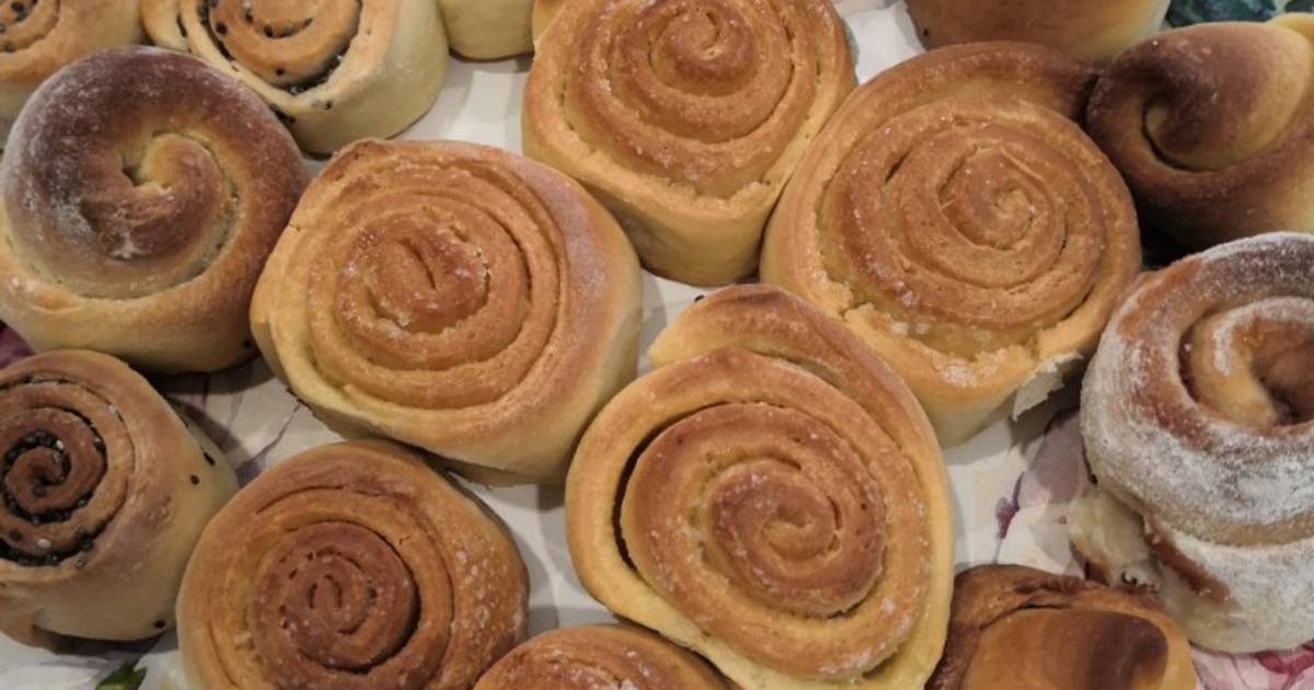 Булочки Из Дрожжевого Теста Пошаговое Фото