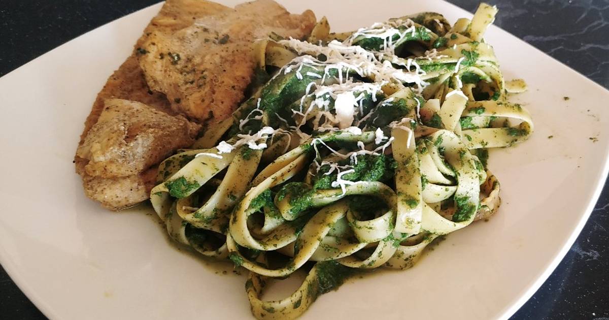 Tallarines Al Pesto Recetas Caseras Cookpad