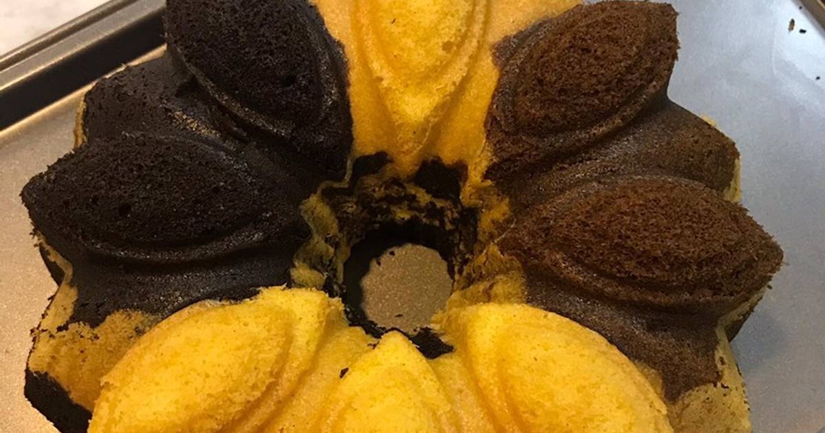 Resep Marmer Marble Cake Ekonomis Only Eggs Oleh Trevors Kitchen