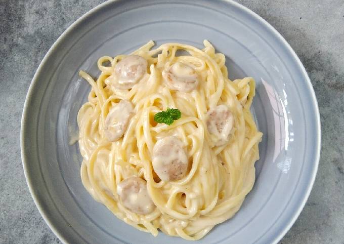 Resep Creamy Fettuccine Oleh Ummu Khal Kitchen Cookpad