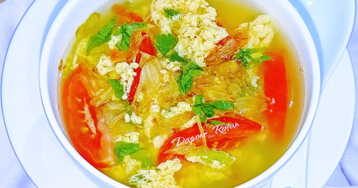 Resep Sup Telur Tomat Tan Hua Tang Oleh Rohani Tanjung Cookpad