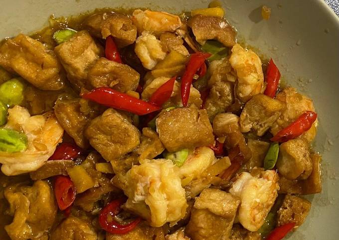 Resep Tumis Udang Tahu Pete Saus Tiram Oleh Stevia Sari Cookpad