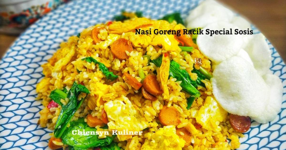 Resep Nasi Goreng Racik Special Sosis Oleh Chiensyn Kuliner Cookpad