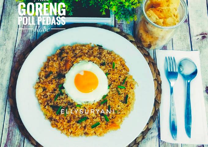 Resep Nasi Goreng Daun Kucai Poll Pedasss Kobe Oleh Elly Suryani Cookpad