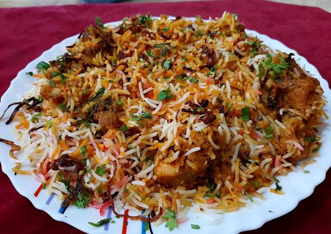 मघलई शह चकन दम बरयण mughlai shahi chicken dum biryani recipe in