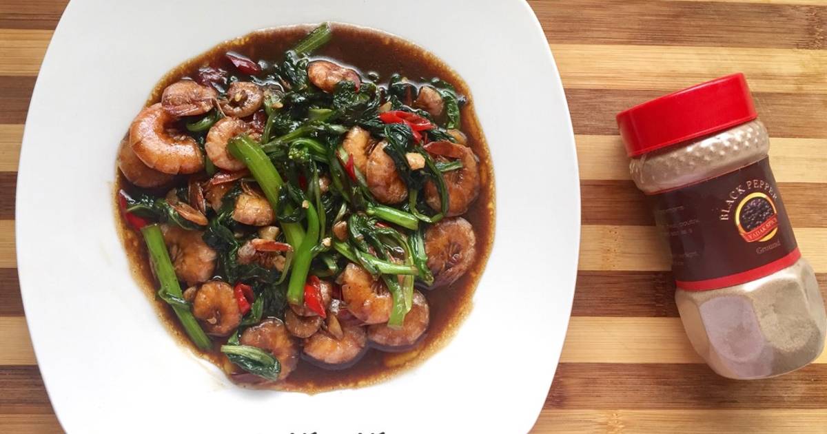 Resep Udang Sawi Lada Hitam Oleh Gita Rahmawatie Cookpad