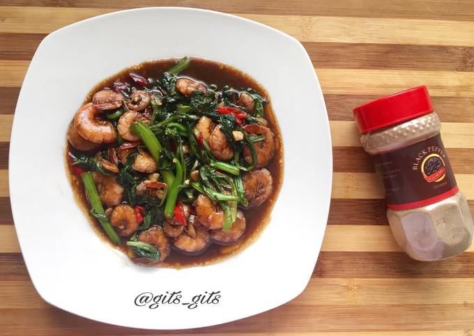 Resep Udang Sawi Lada Hitam Oleh Gita Rahmawatie Cookpad