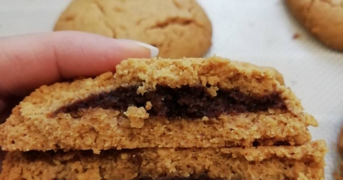 Cookies peanut butter gluten free fourrés à la pâte à tartiner de