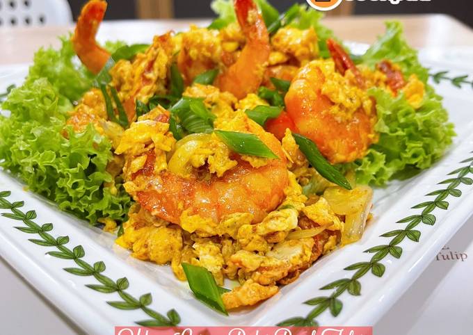 Resipi Udang Goreng Pedas Pecah Telur Oleh Mahadiah Cookpad