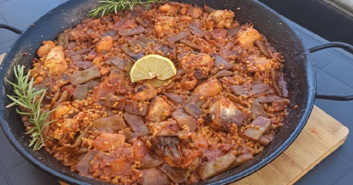 Paella Alicantina De Pollo Receta De Mr Mambo Mix Cookpad