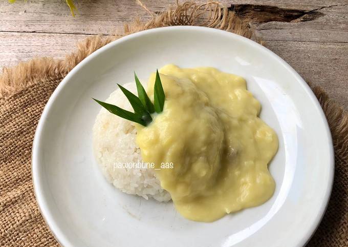 Resep Ketan Durian Vla Durian Oleh Pawonbune Aas Cookpad