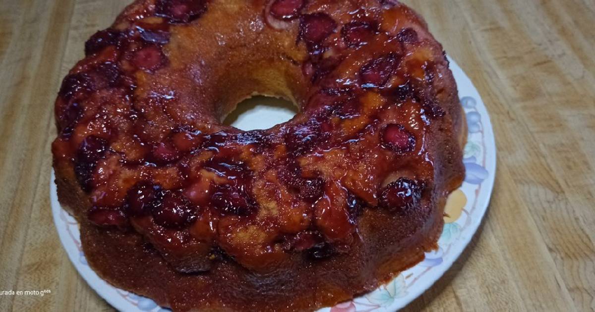 Torta Invertida De Frutillas Receta De Mama Orgullosa Cookpad