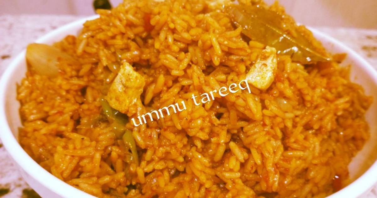 Party Jollof Rice Girki Daga Ummu Tareeq Cookpad