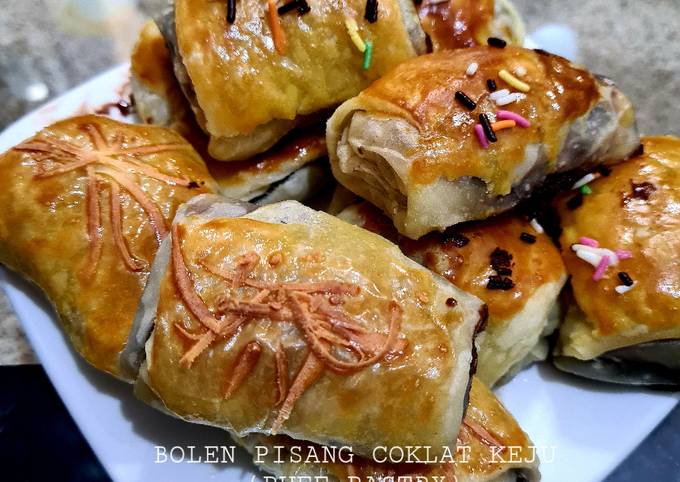 Resep Bolen Pisang Coklat Keju Puff Pastry Oleh Sukmaaa Cookpad