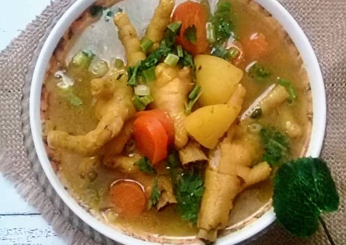 Resep Sop Ceker Bumbu Kuning Oleh Fitri Yani Cookpad