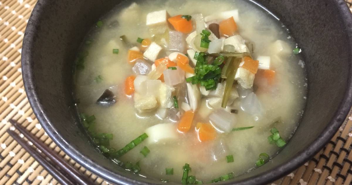 Japanese Vegetable Miso Soup Keno Shiru Recipe By Aunty Eiko S