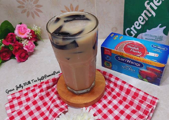 Resep Grass Jelly Milk Tea Oleh Pawon Puri Cookpad