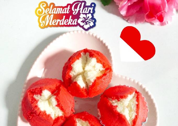 Resep Bolu Kukus Merah Putih Edisi Kemerdekaan RI Oleh Hety Priscilla