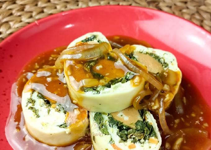 Resep Egg Roll Tahu Daun Singkong Dan Sosis Rolade Tahu Oleh Pawon