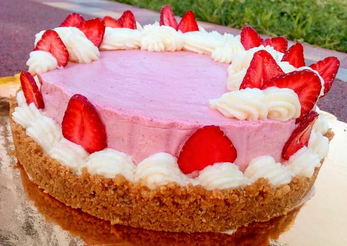 Eper túró bodza mousse torta Vasvári Nikolett receptje Cookpad receptek