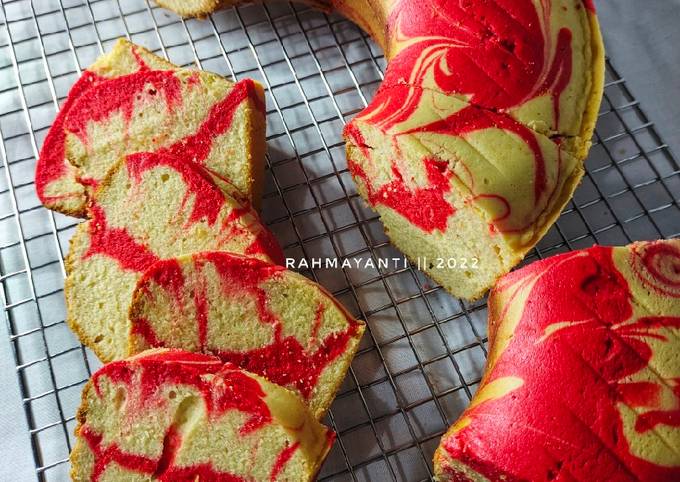 Resep Bolu Marmer Jadul Red Velvet Oleh Rahma Cookpad