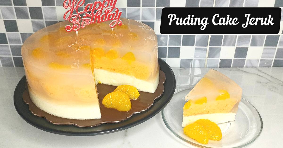 34 Resep Puding Cake Busa Jeruk Enak Dan Mudah Cookpad