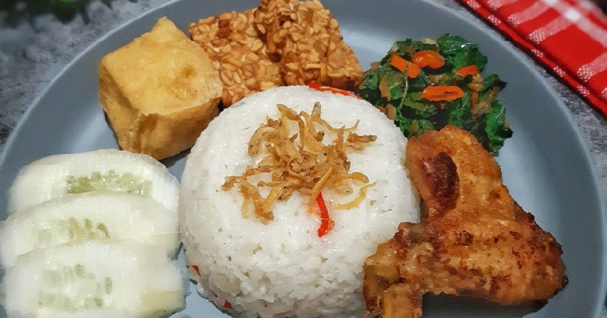 Resep Isi Piringku Nasi Liwet Teri Komplit Oleh Arum Yusia Cookpad