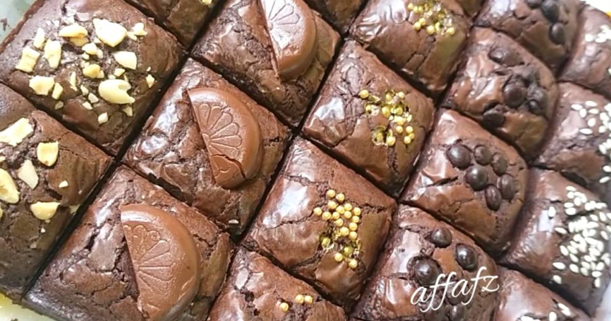 Resep Shiny Fudgy Brownies Panggang Oleh Affafz Cookpad