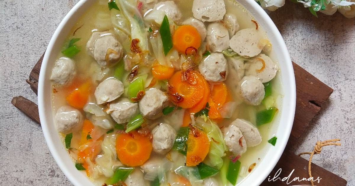 Resep Sayur Sop Bakso Kuah Bening Oleh Ihdanas Cookpad