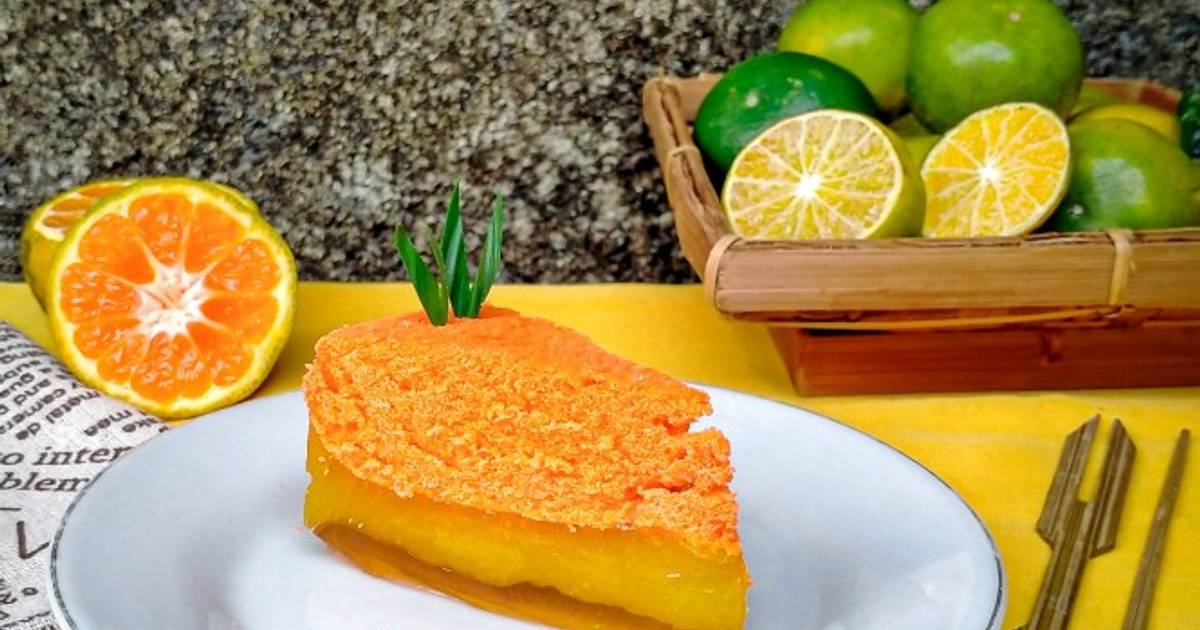 Resep Puding Cake Busa Jeruk Enak Dan Mudah Cookpad