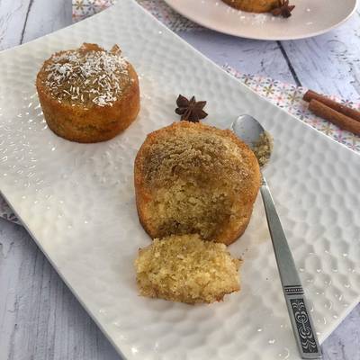 Basboussa ou besboussa gâteau de semoule au sirop de Aux douceurs de