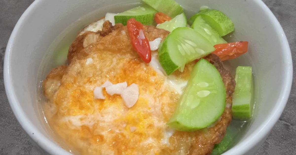 Resep Mentimun Kuah Telur Ceplok Oleh Devalesha Kitchen Cookpad