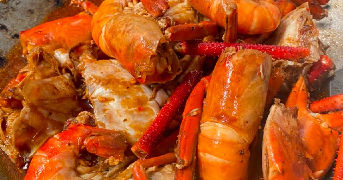 Resep Udang Plus Kepiting Saos Lada Hitam Oleh Leni Ong Cookpad