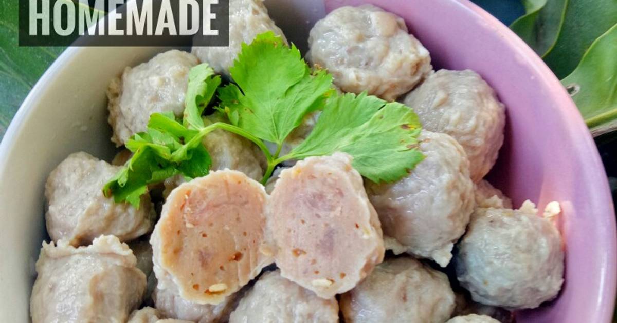 Resep Bakso Sapi Homemade Oleh Nurlaila Kitchen Cookpad