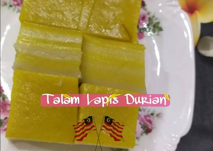 Resipi Talam Lapis Durian Oleh Ani Delighted Cookpad