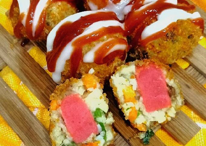 Resep Arancini Bola Nasi Isi Sosis Oleh Asty Sunar Cookpad