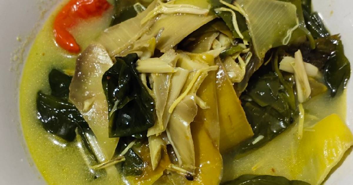 Resep Sayur Jantung Pisang Dan Daun Melinjo So Fiber Creme Oleh Is9i