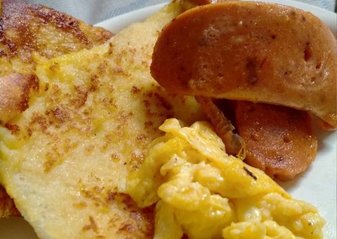 Resep Toast Bread Sausages With Scramble Egg Oleh Putranto Cookpad