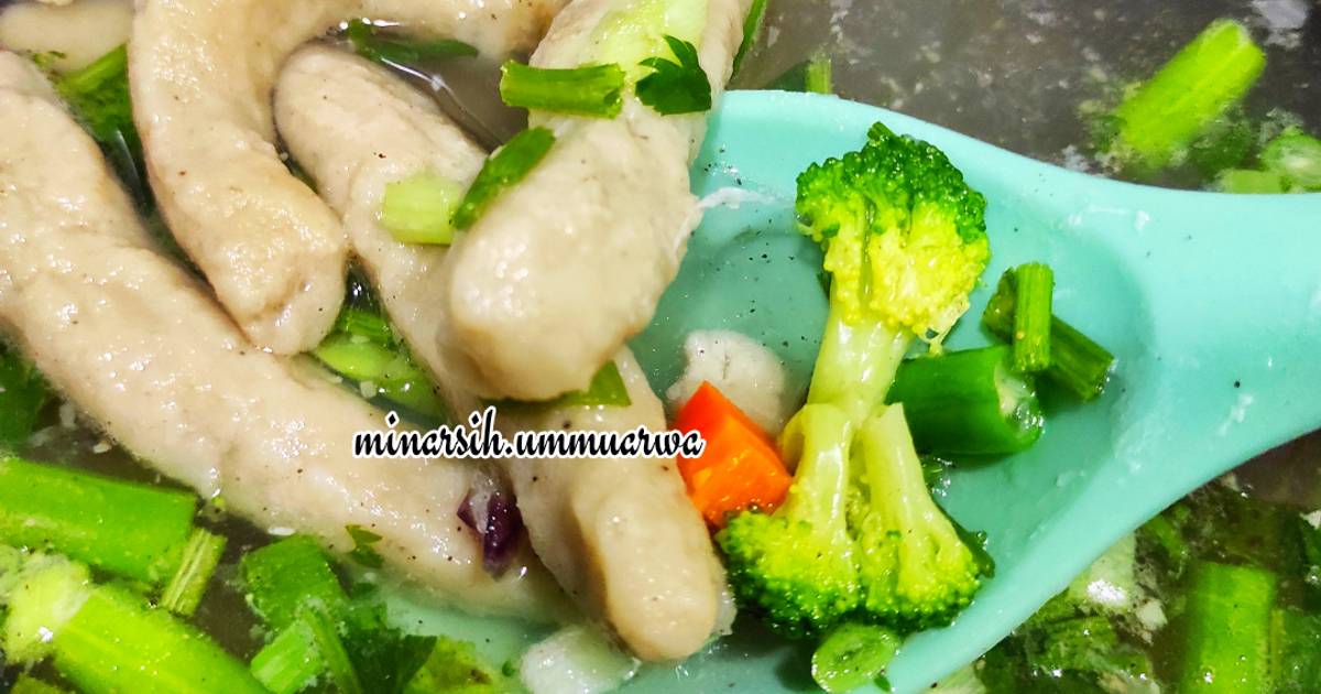 Resep Sup Bening Otak Otak Dengan Sayuran Mix Oleh Minarsih Ummuarwa