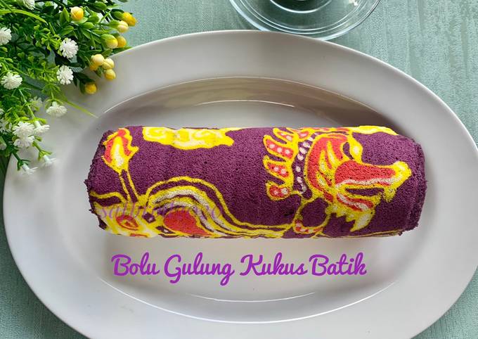 Resep Bolu Gulung Kukus Batik Taro Red Velvet Oleh Dapur Mama Defa