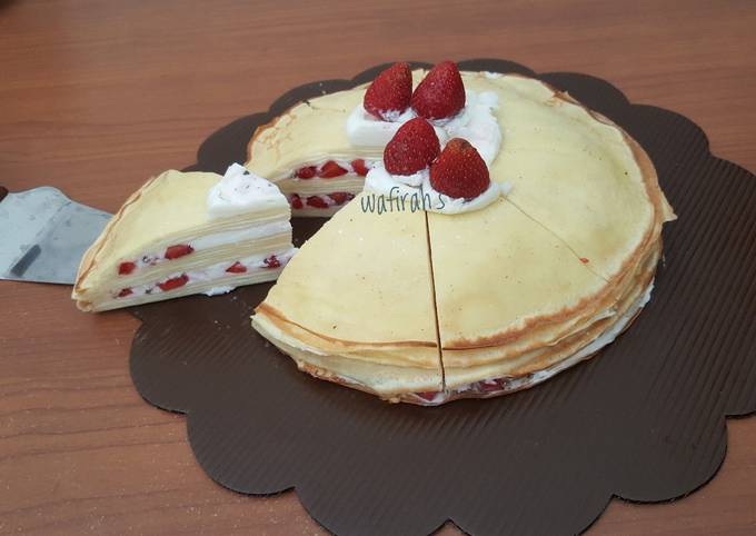 Resep Strawbery Mille Crepes Oleh Rika Rayung Cookpad