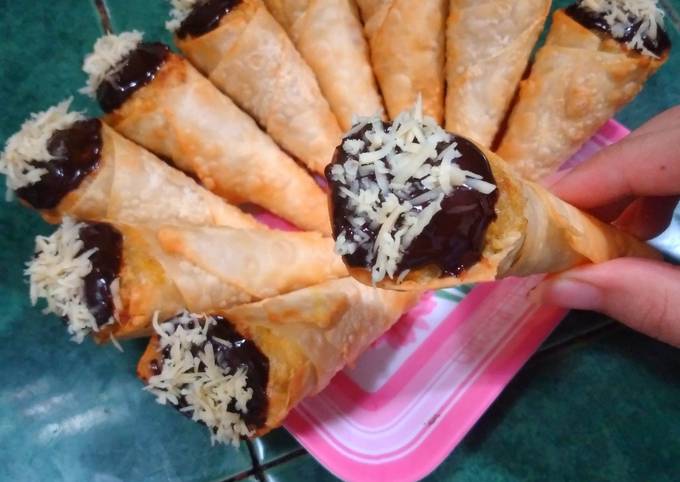 Resep Pisang Cone Kekinian Oleh Drizma Channel Cookpad